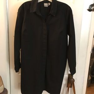 ASOS black cotton shirt dress